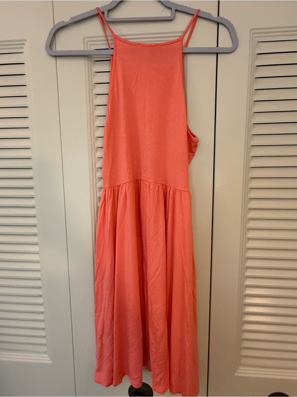 Coral Sleeveless Maxi Dress